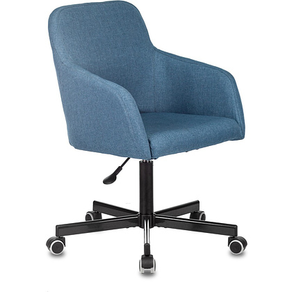 Кресло для персонала Бюрократ "CH-380M", металл, ткань, синий