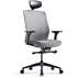 Кресло для руководителя Bestuhl "J1", сетка, ткань, пластик, серый 