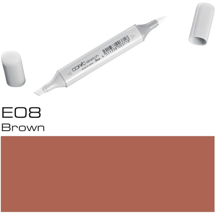 Маркер перманентный "Copic Sketch", E-08 коричневый