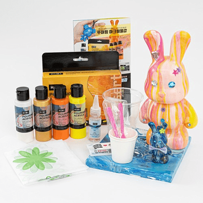 Краски акриловые для пуринга "HIMI", цвета пустыни, набор из 4 цветов, бутылки - 3