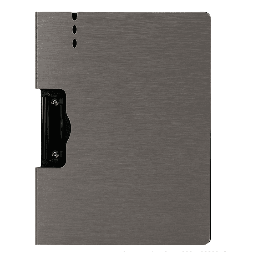 Планшет открывающийся с зажимом "Deli", A4, светло-серый