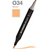 Маркер перманентный двусторонний "Sketchmarker Brush", O34 ноготки