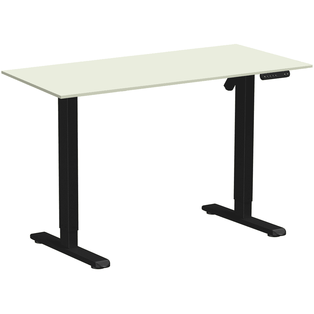 Стол с электроприводом WellDesk Basic 1200x675х18 черный/белый альпийский (9191456+9197776)