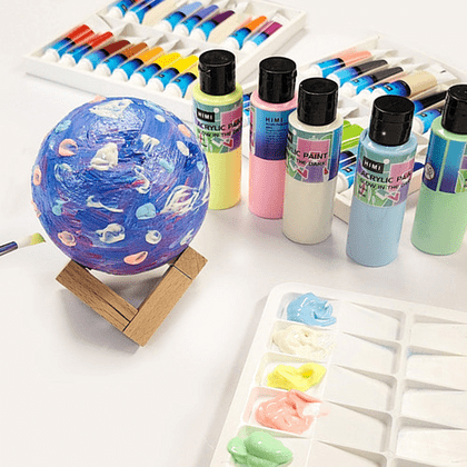 Краски акриловые "Himi", 6 цветов, светящиеся в темноте, флаконы - 5