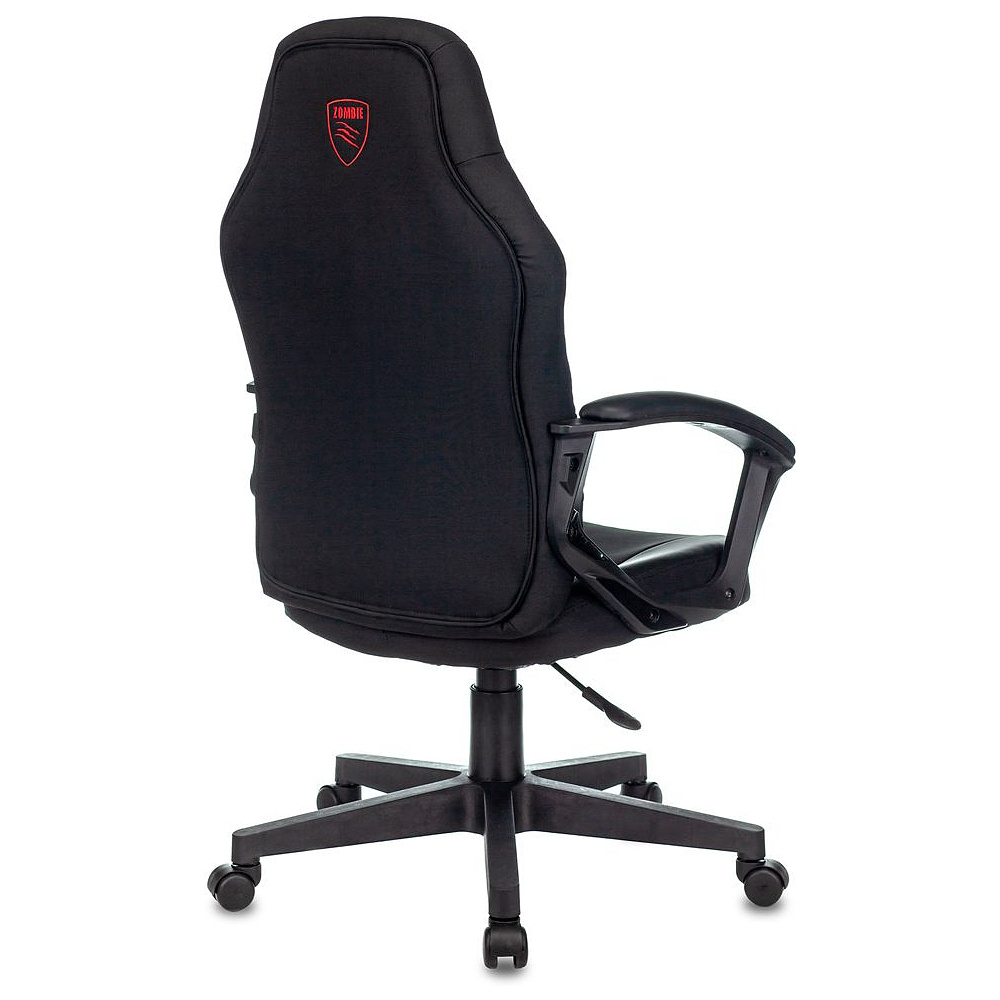 Кресло игровое Бюрократ "Zombie 10", ткань, экокожа, пластик, черный - 4