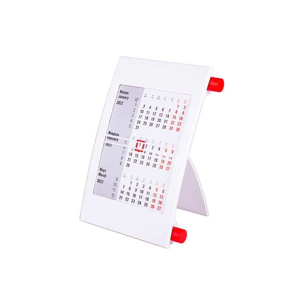 Календарь настольный "9510" 2026-2027, белый, красный - 2