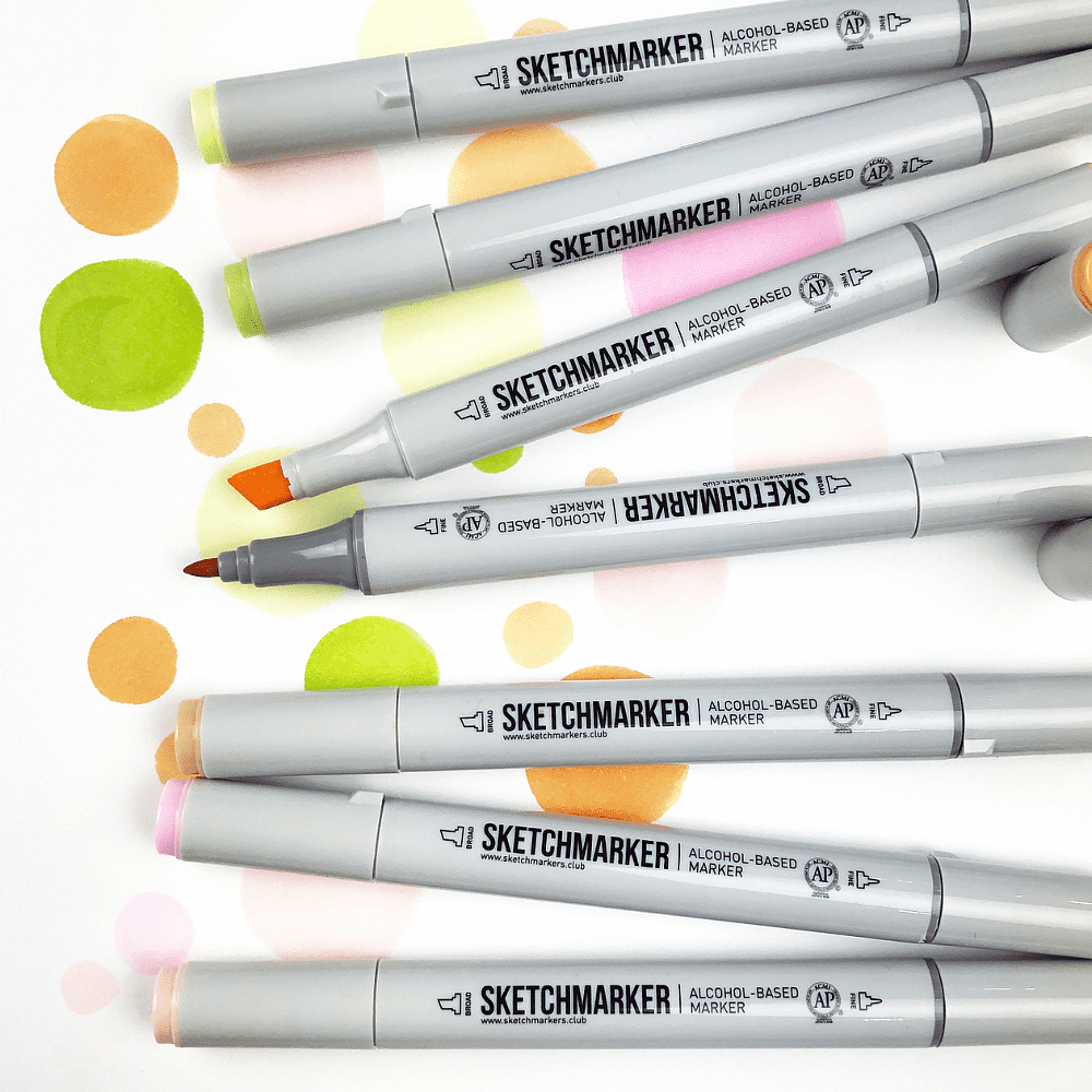 Маркер перманентный двусторонний "Sketchmarker", G15 лаймовый пунш - 3