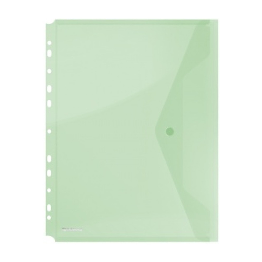 Папка конверт на кнопке "Donau", А4 , зеленый