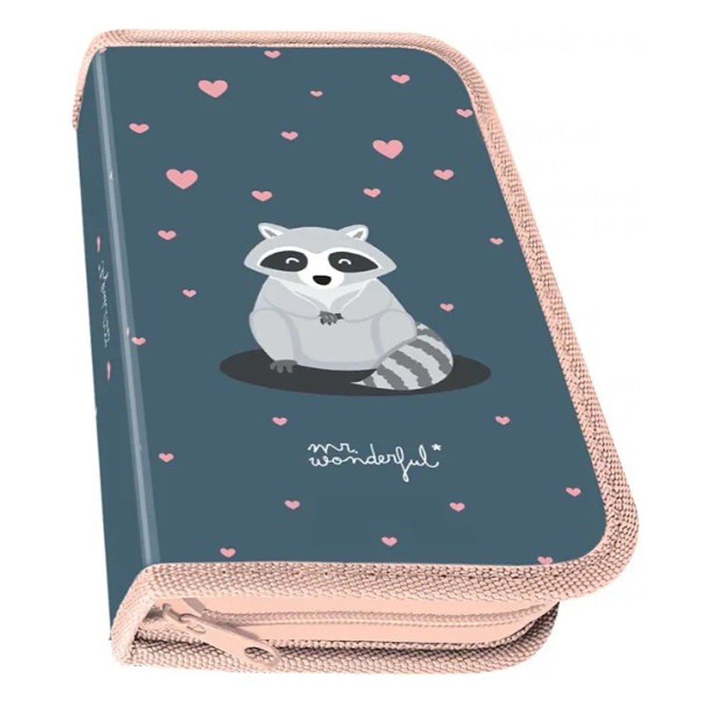 Пенал "Енотик", 1 отделение, синий