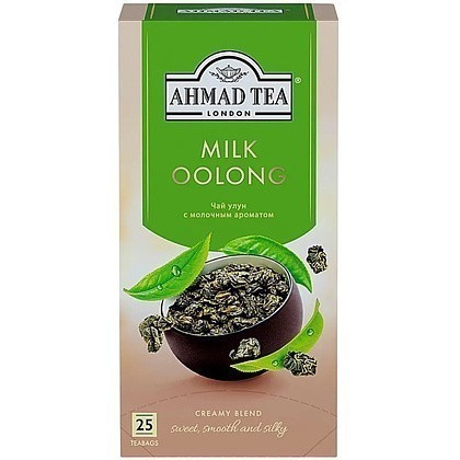 Чай "Ahmad Tea" Milk Oolong, 25 пакетиков x 1.8 г, зеленый, со вкусом и ароматом молока