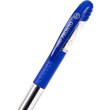 Ручка шариковая "Pronto", 0.5 мм, прозрачный, стерж. синий - 6