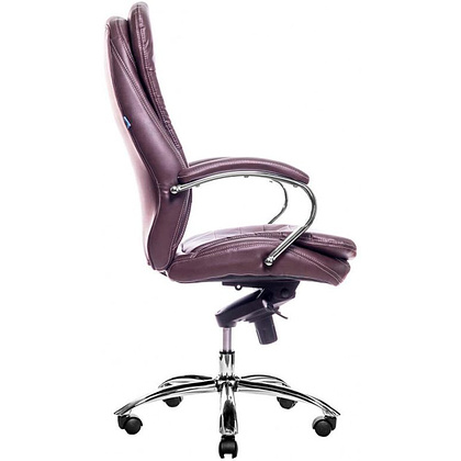 Кресло для руководителя "Valencia", экокожа, металл, коричневый - 3