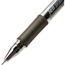 Ручка гелевая "Jell-Zone Standard", 0.5 мм, прозрачный, стерж. черный