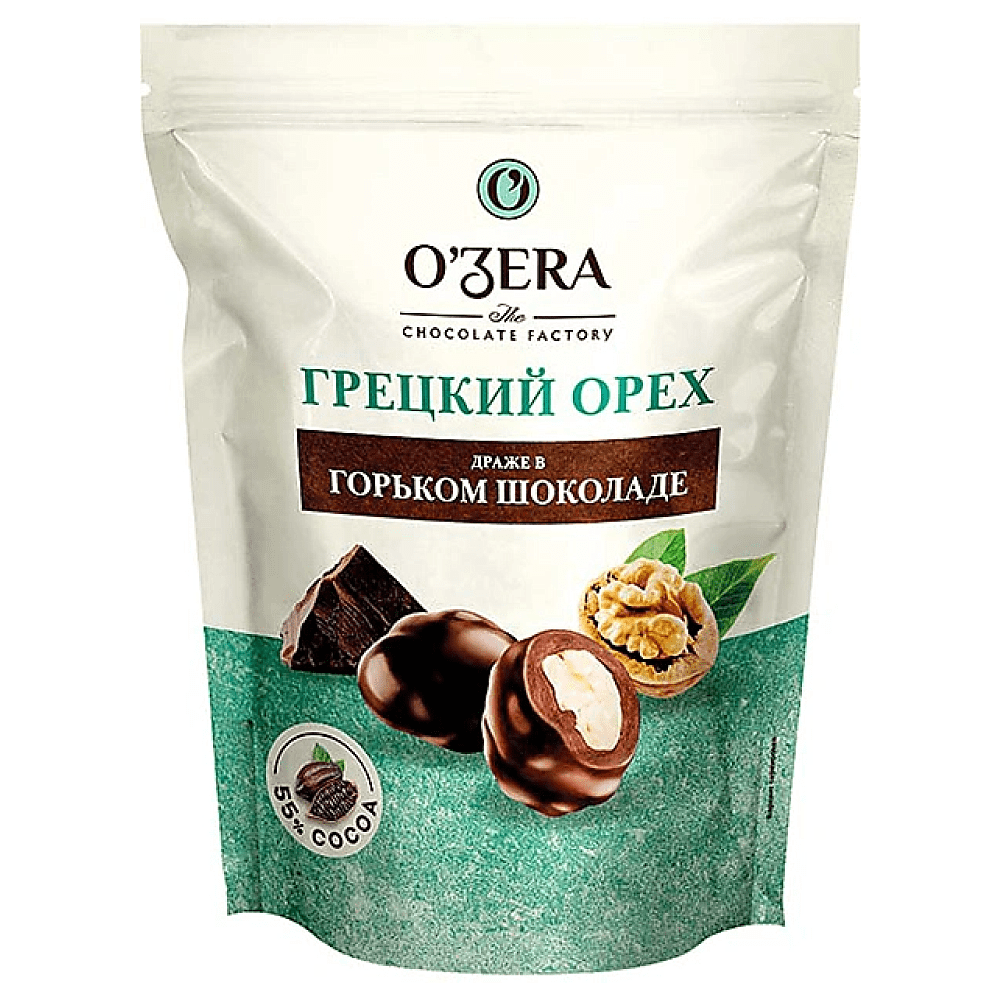 Драже "O`Zera", грецкий орех в горьком шоколаде, 150 г, 