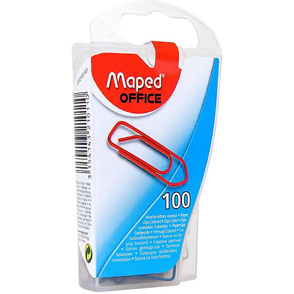 Скрепки цветные Maped, 25 мм, 100 шт, ассорти