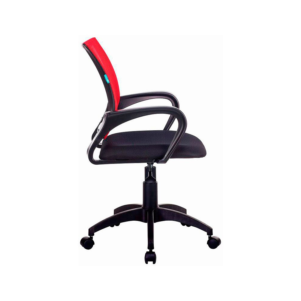 Кресло для персонала Бюрократ "CH-695NLT", ткань, пластик, красный, черный - 3