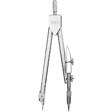 Циркуль "Deli E8601" + грифели, футляр, серебристый