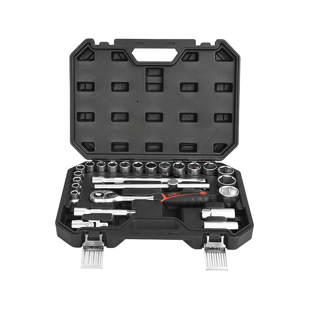 Набор инструмента 1/2" Deli RS EDQ43025, 25 шт.