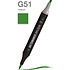Маркер перманентный двусторонний "Sketchmarker Brush", G51 нефрит
