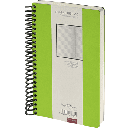 Ежедневник недатированный "Agenda", А5, на спирали, салатовый