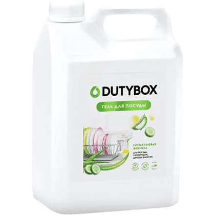 Средство для мытья посуды "Dutybox Алоэ и свежий огурец", экологичное, 5 л