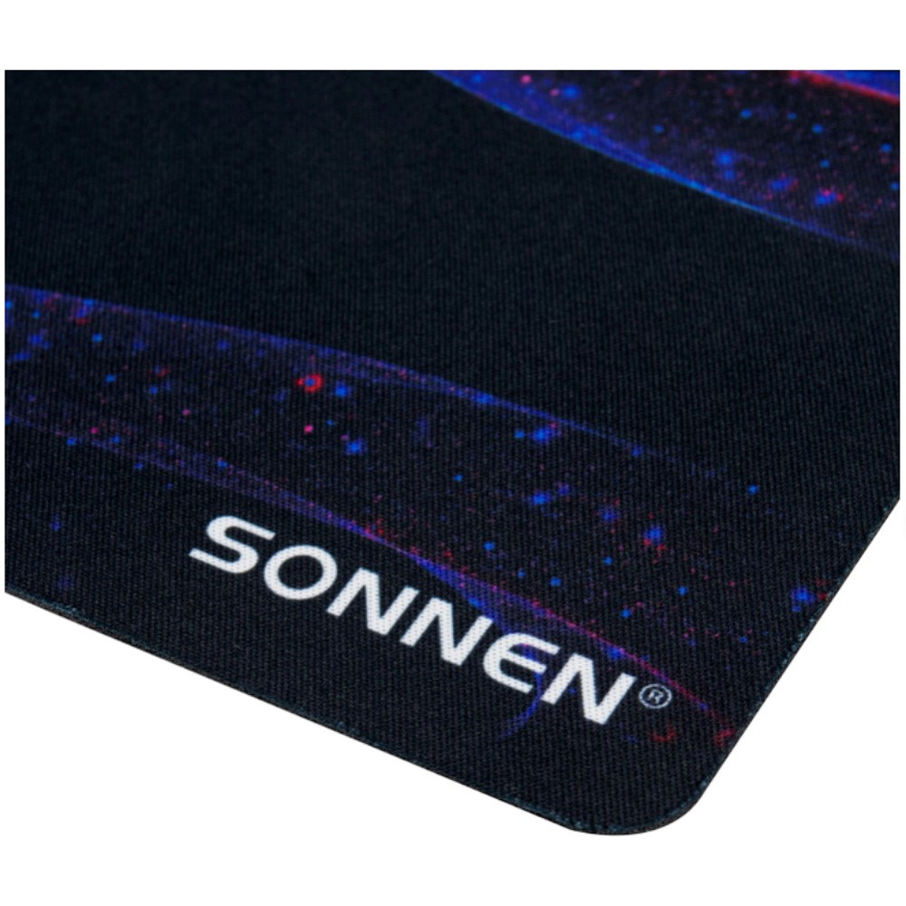 Коврик для мыши "Neon Wave", 250х200х2 мм, ткань, черный - 2