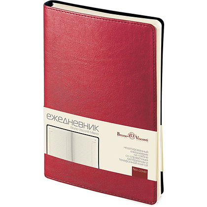 Ежедневник недатированный "Milano", A5, 272 страницы, красный