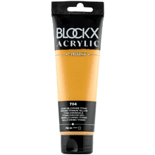 Краски акриловые "Blockx", 704 хром-титан желтый, 120 мл