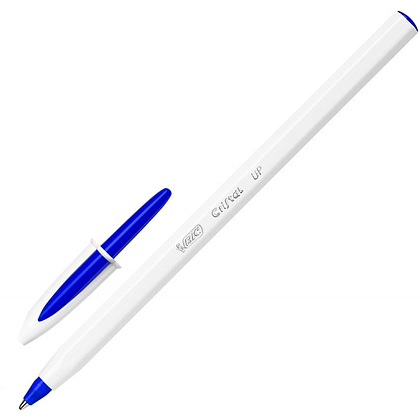 Ручка шариковая "Bic Cristal Up", 0.35 мм, белый, синий, стерж. синий - 2