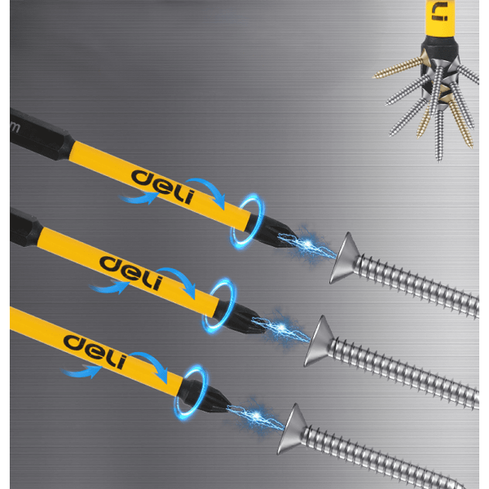 Бита Deli YS EDL251150, ударная, 10 шт., PH2 x 150 мм - 4