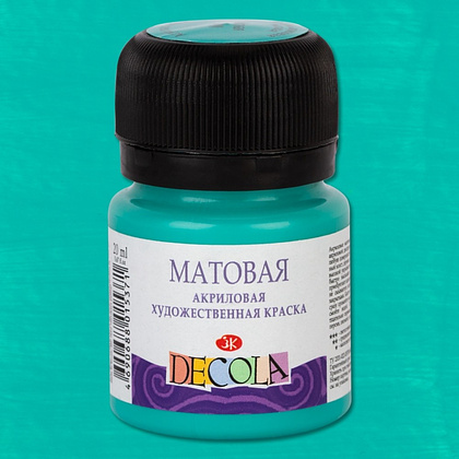 Краска акриловая матовая "Декола", 735 мятная, 20 мл., банка - 2