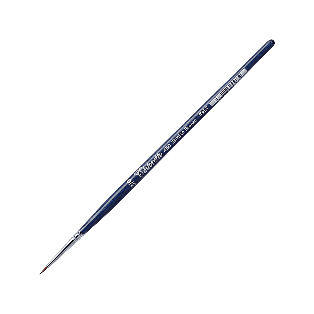 Кисть для рисования "Tintoretto Bronze", синтетика, круглая, на короткой ручке №3/0