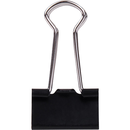 Зажим для бумаг "Deli", 19 мм, 12 штук, черный - 2