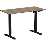 Стол с электроприводом WellDesk Basic 1300x675х18 черный/дуб денвер трюфель (9191456+9072454)