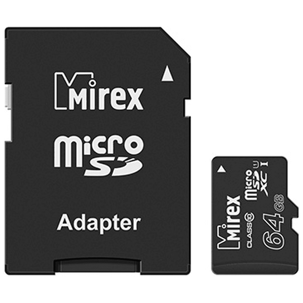 Карта памяти Mirex UHS-I MicroSDXC 64GB V30/A1/C10 (Class 10)