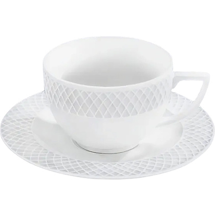 Чашка с блюдцем "WL-880105/АВ", фарфор, 240 мл, белый