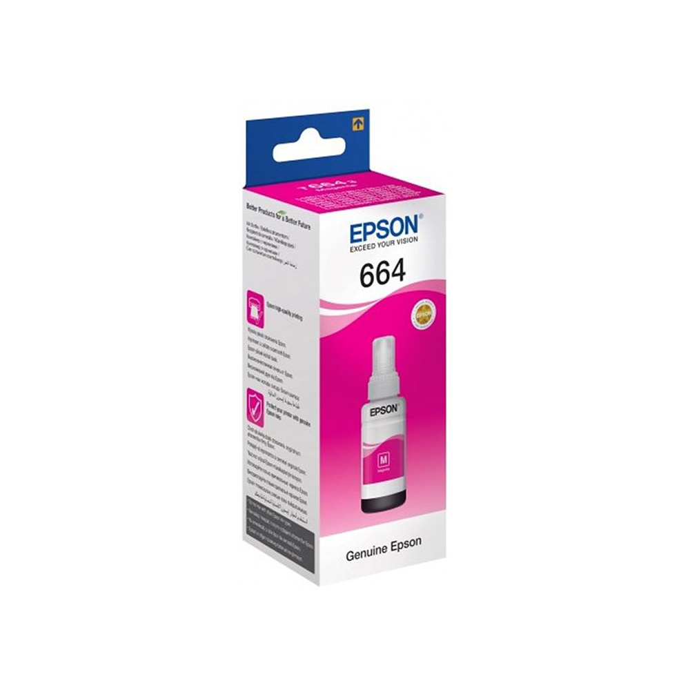 Контейнер с чернилами Epson "T6643", 70 мл, пурпурный