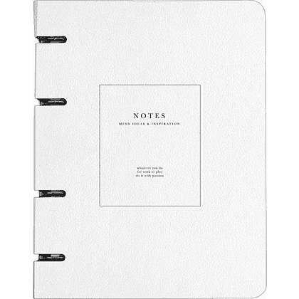 Тетрадь "Notes", A5, 80 листов, клетка, на кольцах, белый