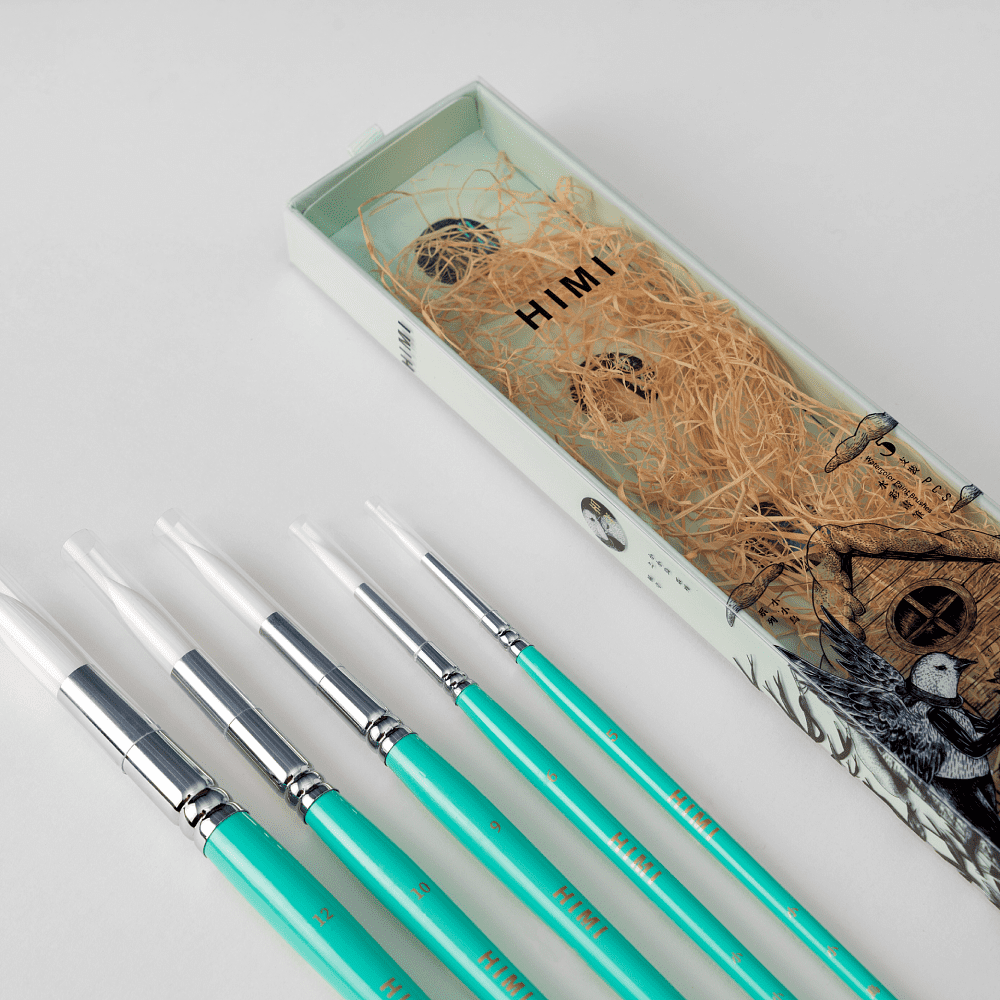 Набор кистей для рисования "Himi Miya Little Bird", синтетика, 5 шт - 7