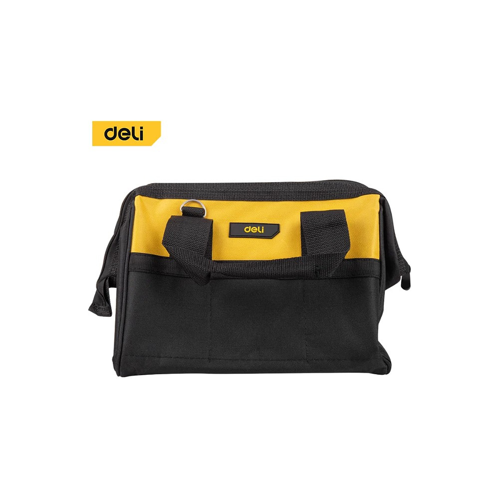 Сумка для инструментов Deli YS EDL-P2, 340х260х300 мм, ткань Oxford, черный, желтый - 12