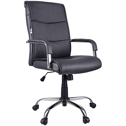 Кресло для руководителя Helmi "HL-E03 Accept", экокожа, металл, черный