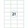 Самоклеящиеся этикетки универсальные "Rillprint", 70x42.4 мм, 100 листов, 21 шт, белый - 2