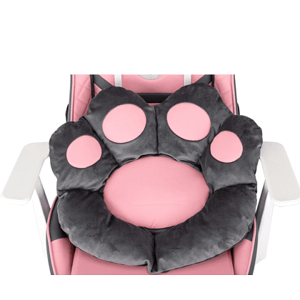 Кресло игровое Бюрократ Knight "Catzy", экокожа, пластик, серый, розовый - 18