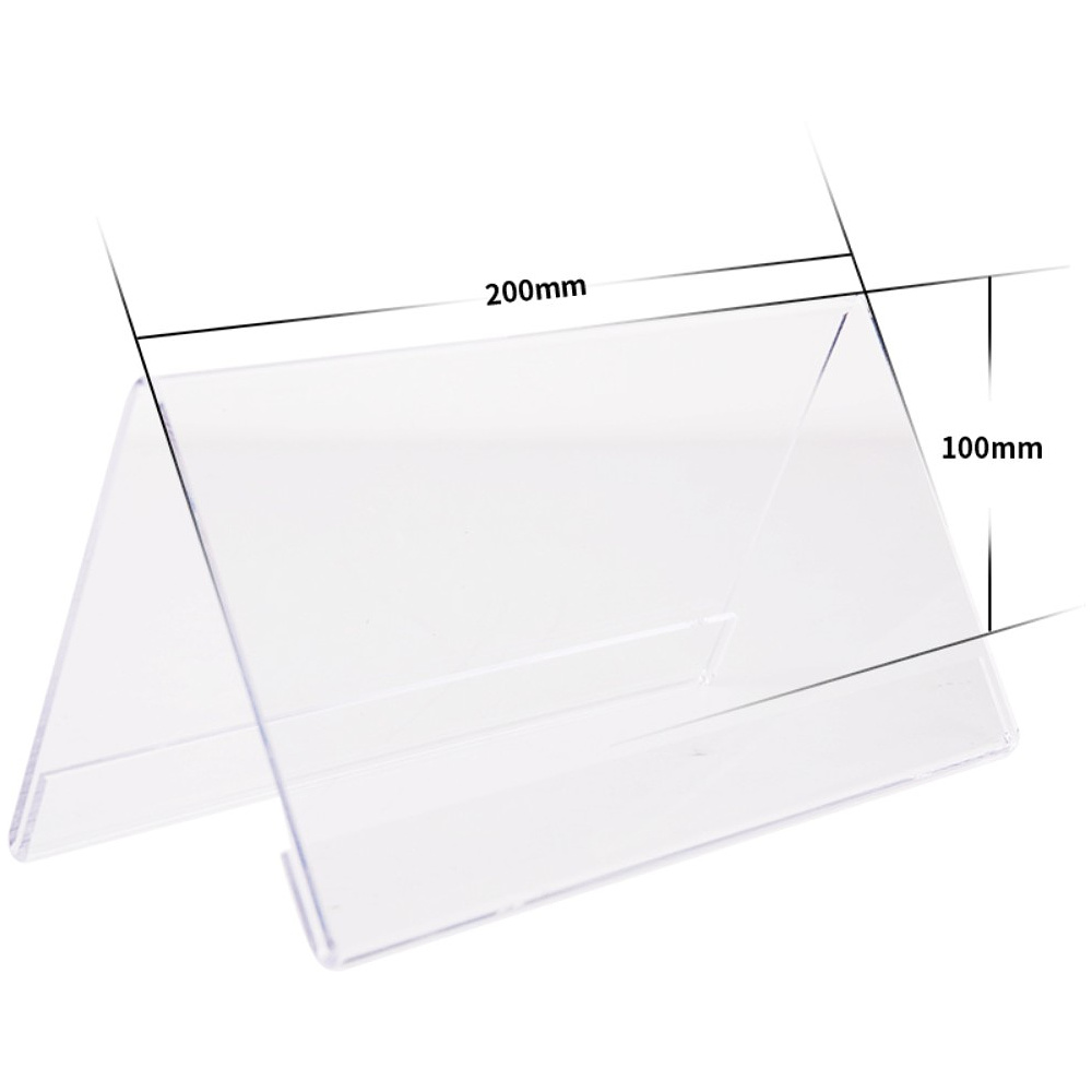 Бейдж настольный "Deli", 100x200 мм, прозрачный - 3