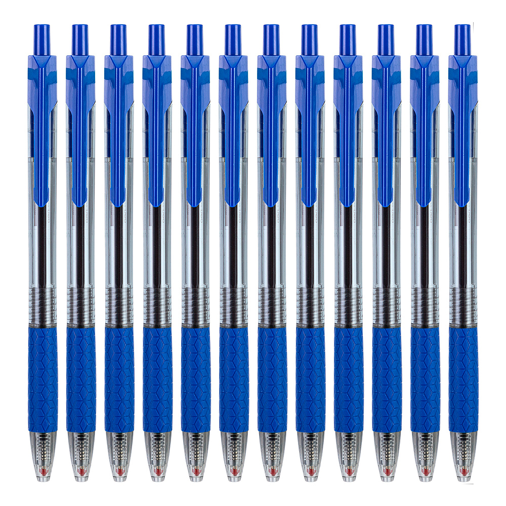Ручка шариковая автоматическая "Arrow", 0.7 мм, прозрачный, синий, стерж. синий - 3