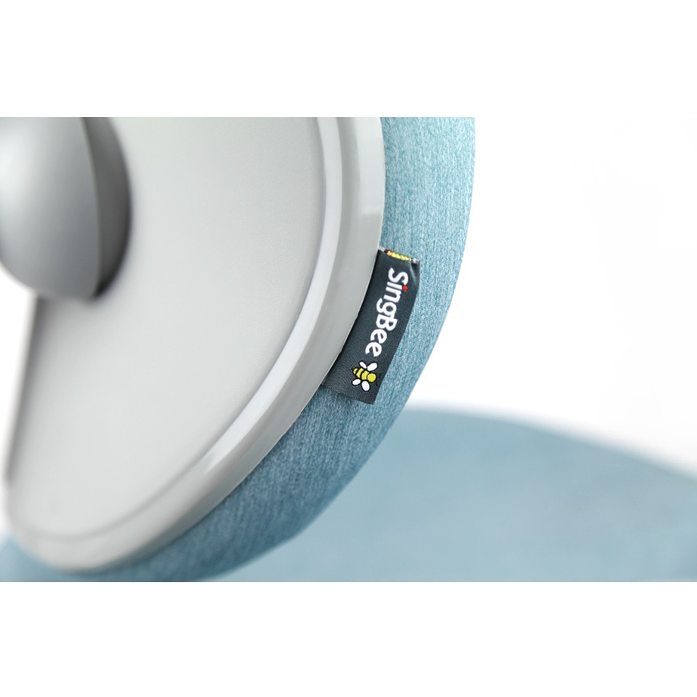 Кресло детское SingBee Cobee 138, ткань, серый, пластик, корпус серый, подставка для ног, с чехлом серым - 8