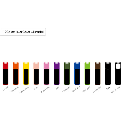 Пастель масляная "Himi Miya", 12 цветов - 9