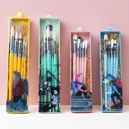 Набор кистей для рисования "Himi Miya Little Bird", синтетика, 5 шт - 9