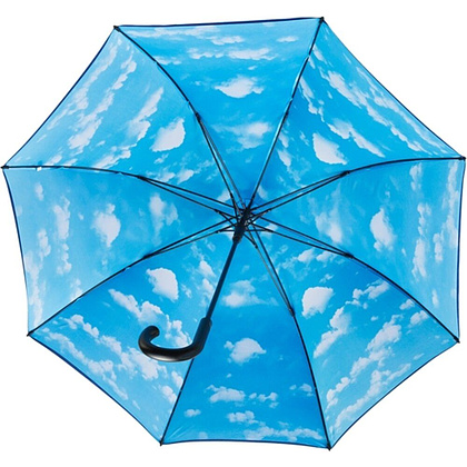 Зонт-трость "GP-54-C Облака", 120 см, черный, темно-синий - 2