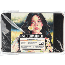 Карандаши цветные "Sketchmarker Оттенки кожи", набор 12 цветов, жестяной пенал
